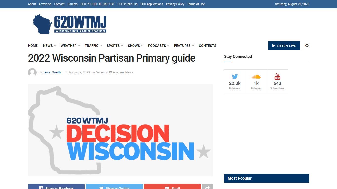 2022 Wisconsin Partisan Primary guide - WTMJ